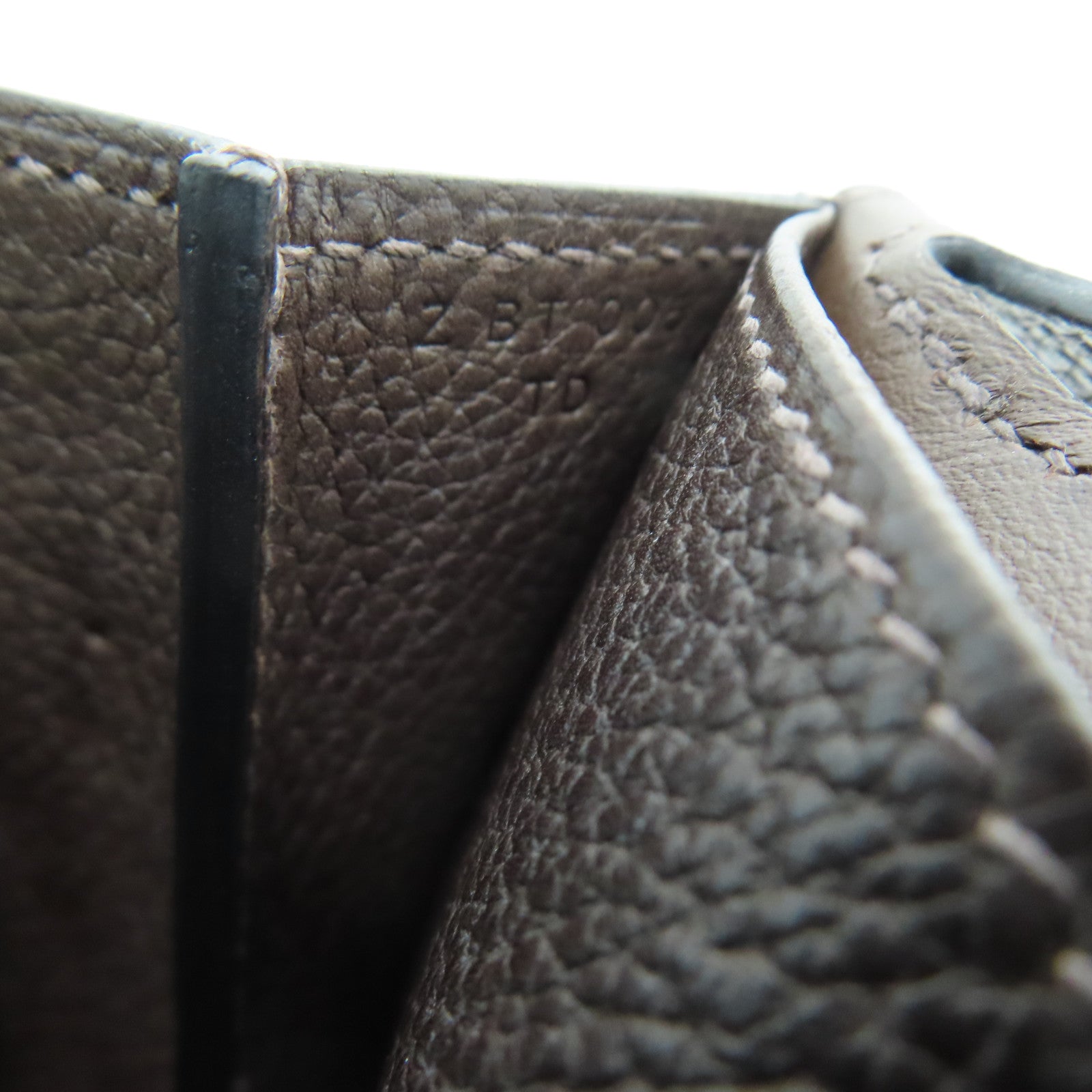 HERMES Clemence皮革Halzan 25銀扣肩背袋Ebene/啡色