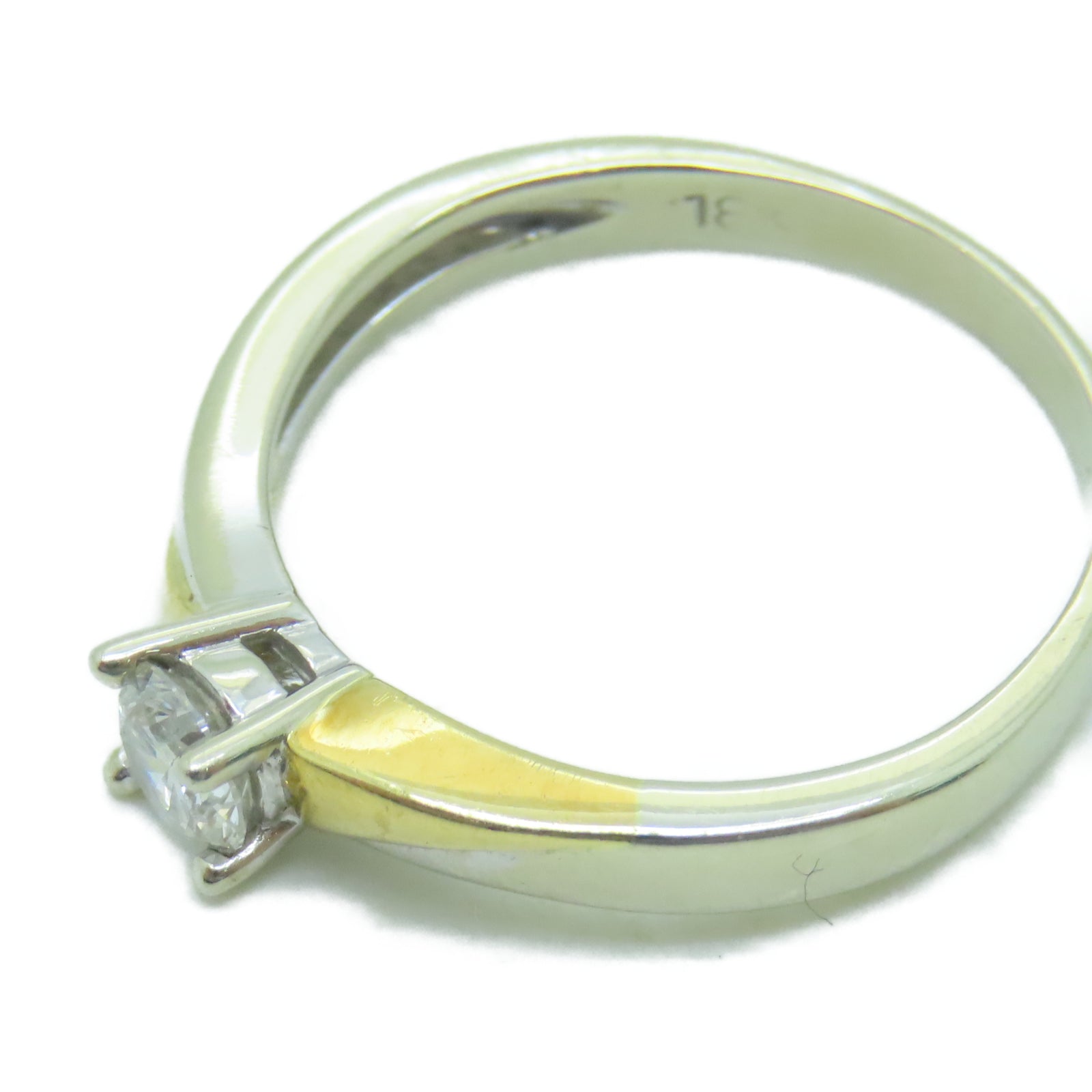 JEWELRY 18K白金Ring 0.34ct钻石戒指US#7