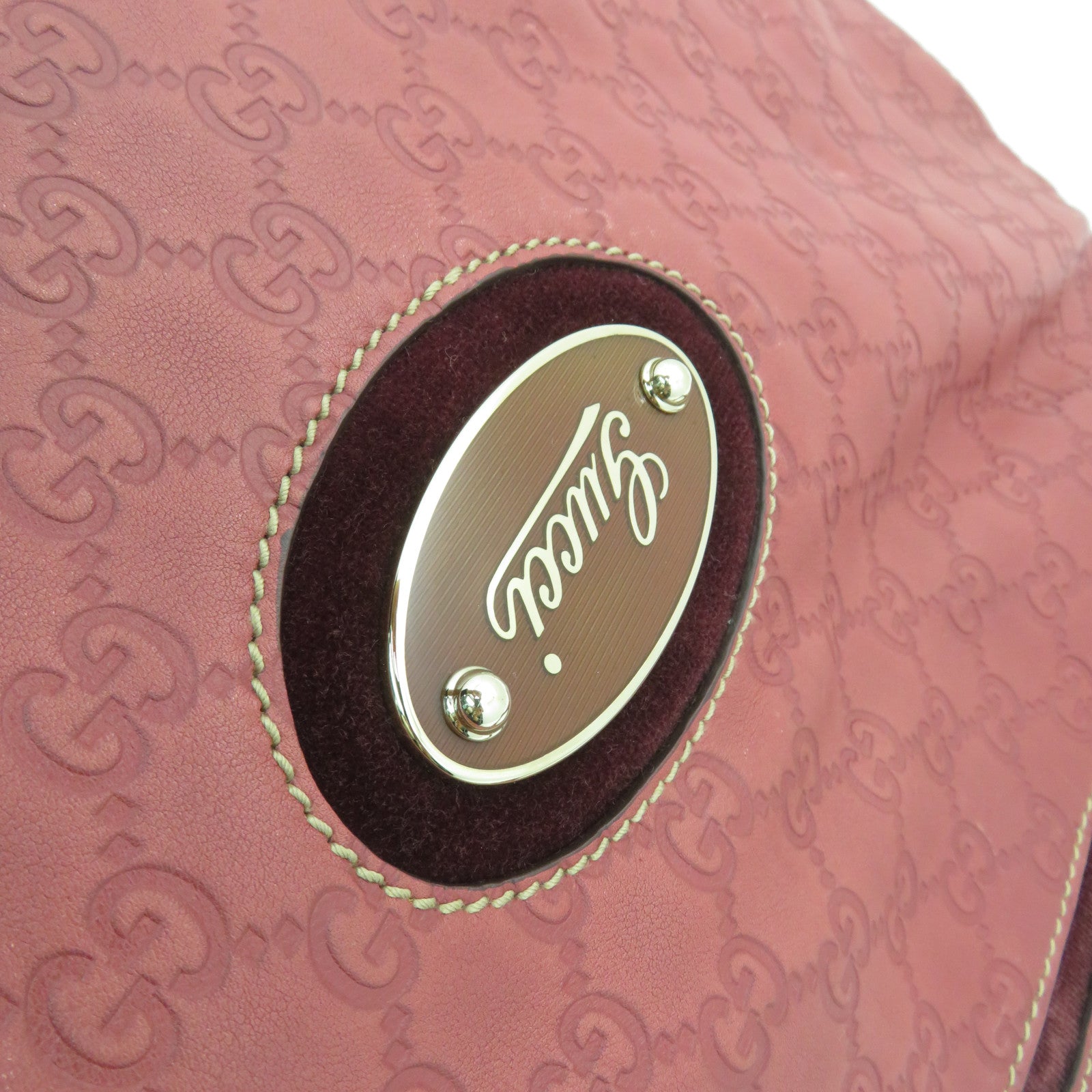 GUCCI 牛皮皮革Shoulder Bag金扣肩背袋紅色