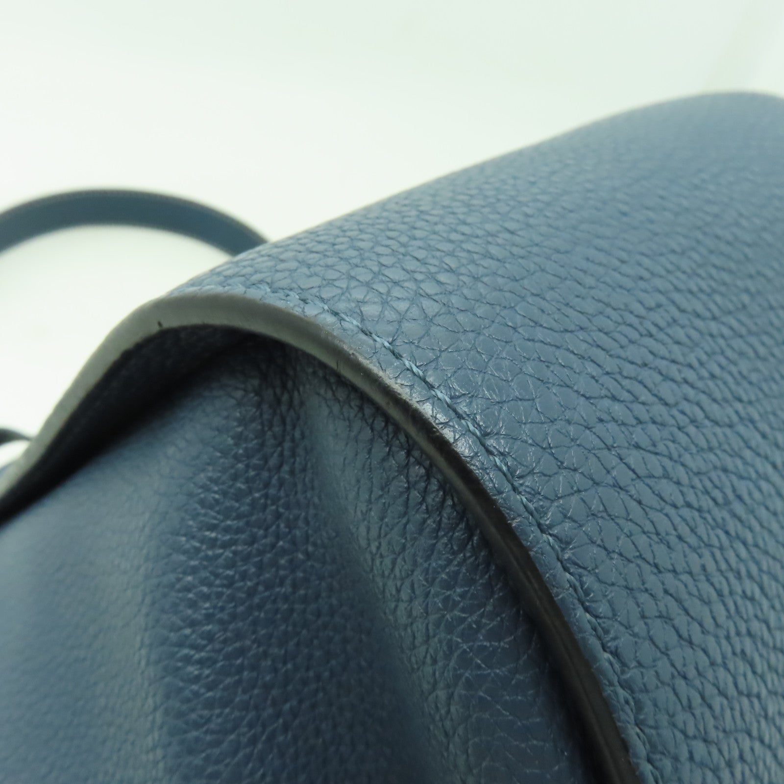 LOEWE 牛皮皮革Hammock Bag金扣手挽肩背兩用袋藍色