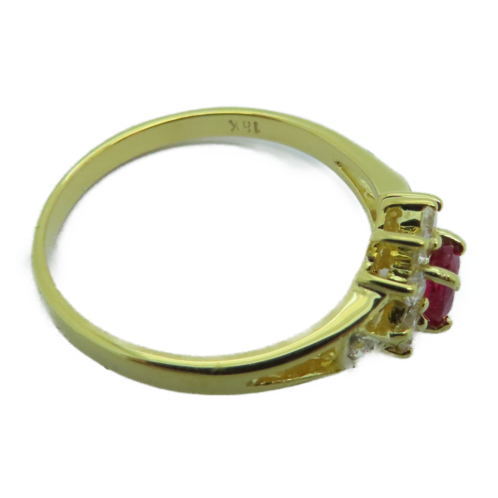 JEWELRY 【激減優惠】18K黃金Ruby Ring紅寶石戒指US#7.0