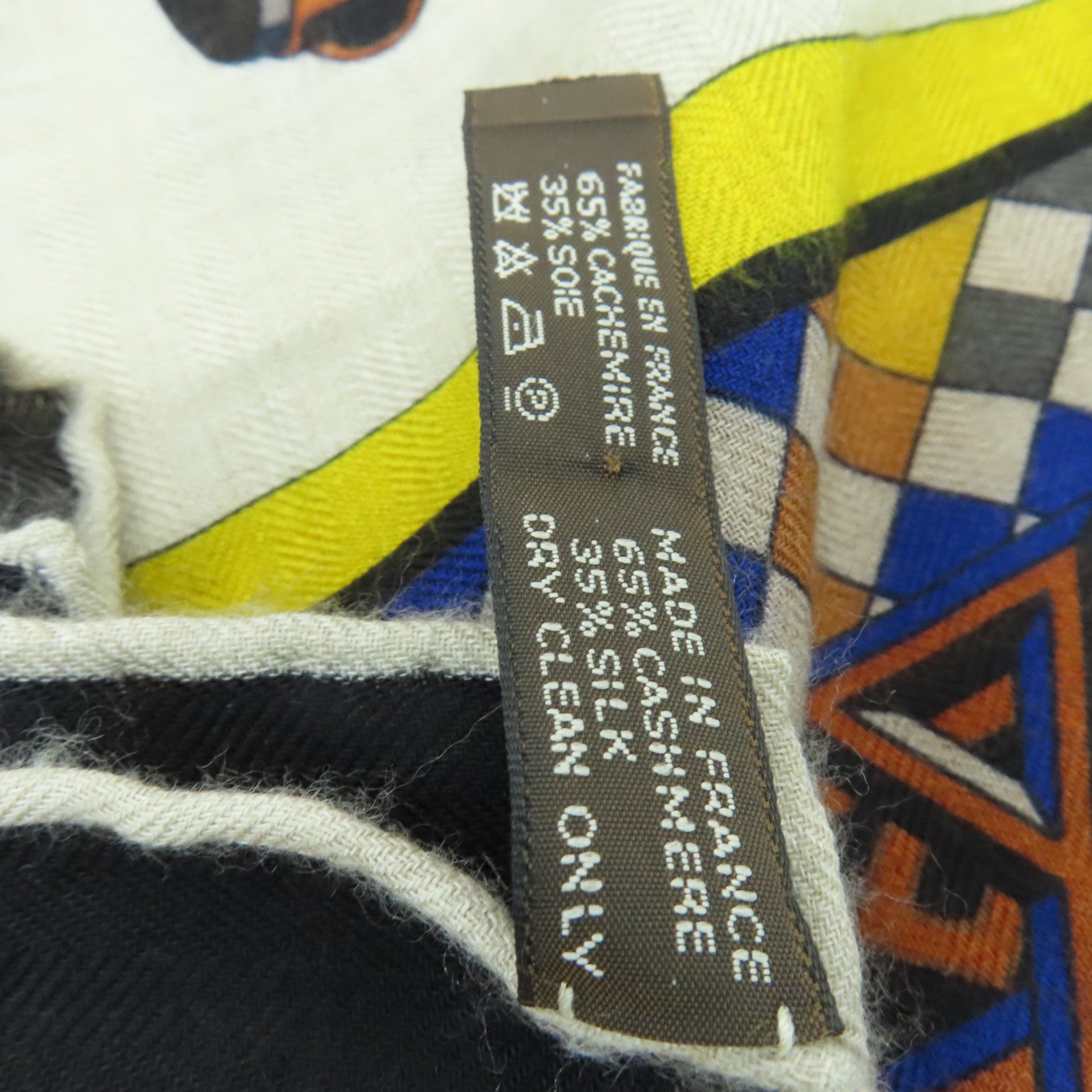 HERMES Cashmere Silk Scarf 140x140 Multicolor