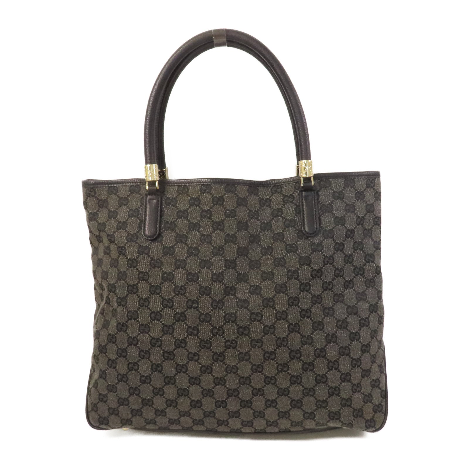 GUCCI 帆布Hand Bag銀扣手挽袋黑色