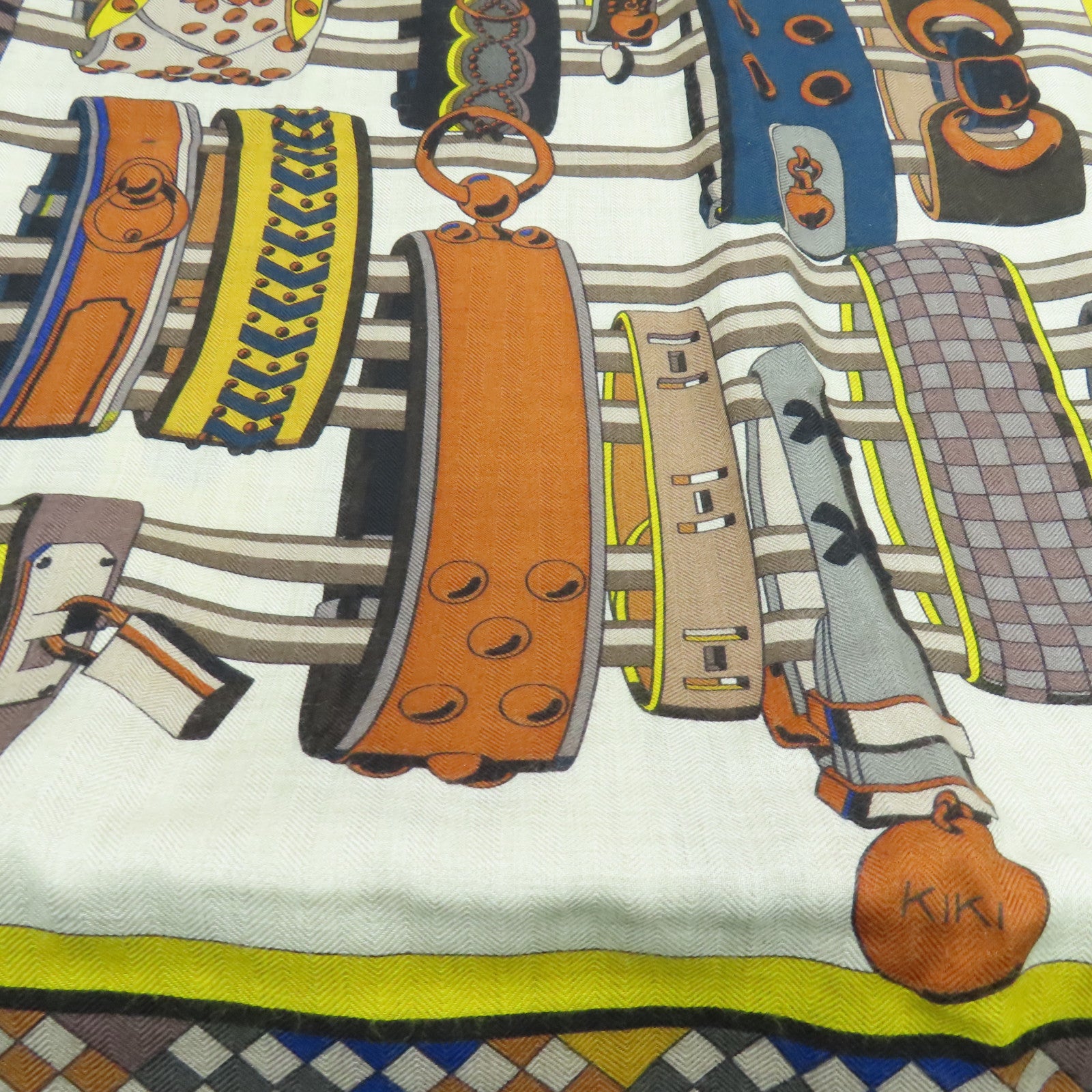 HERMES Cashmere Silk Scarf 140x140 Multicolor