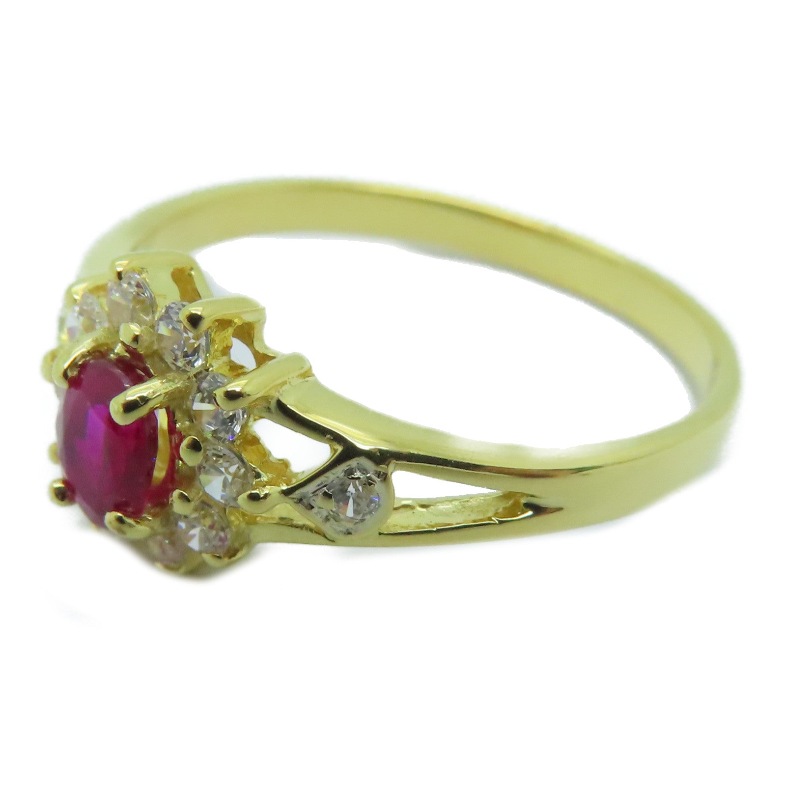 JEWELRY 【激減優惠】18K黃金Ruby Ring紅寶石戒指US#7.0