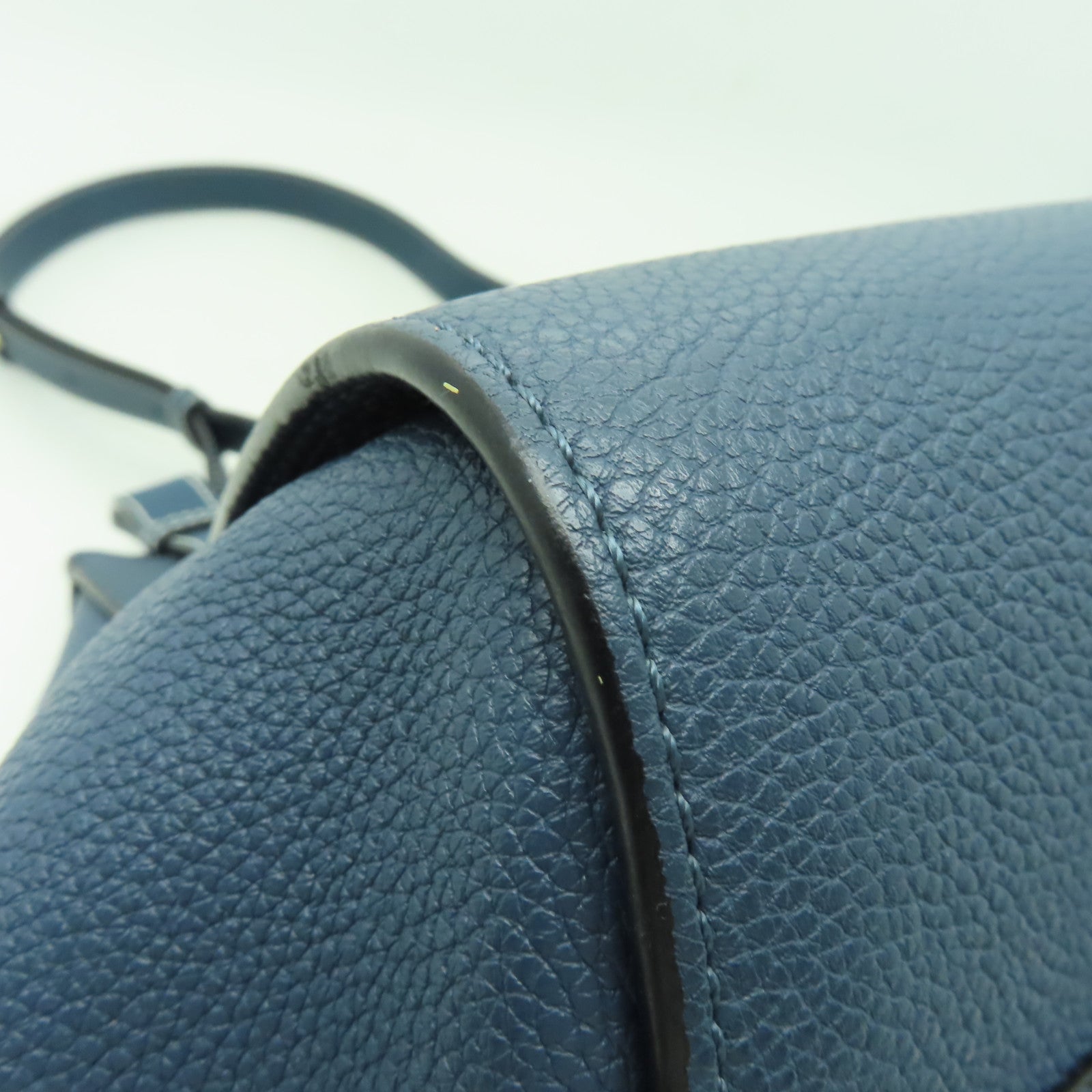 LOEWE 牛皮皮革Hammock Bag金扣手挽肩背兩用袋藍色