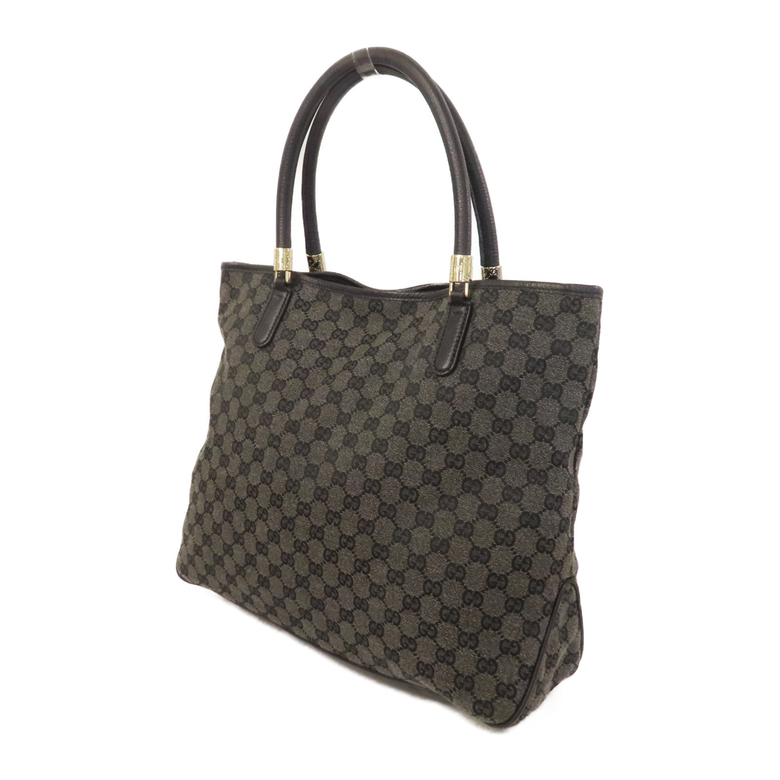 GUCCI 帆布Hand Bag銀扣手挽袋黑色
