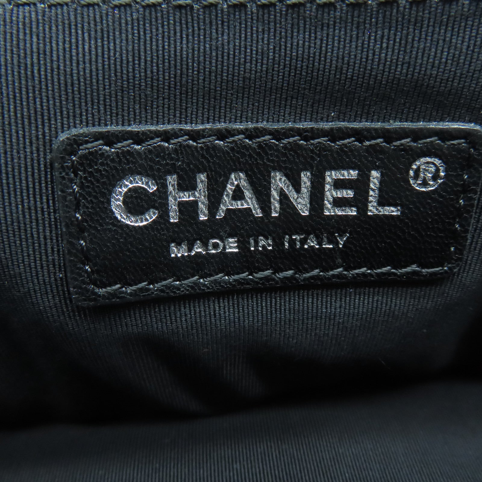 CHANEL 牛皮皮革Chain Shoulder銀扣肩背袋啡色/銀色