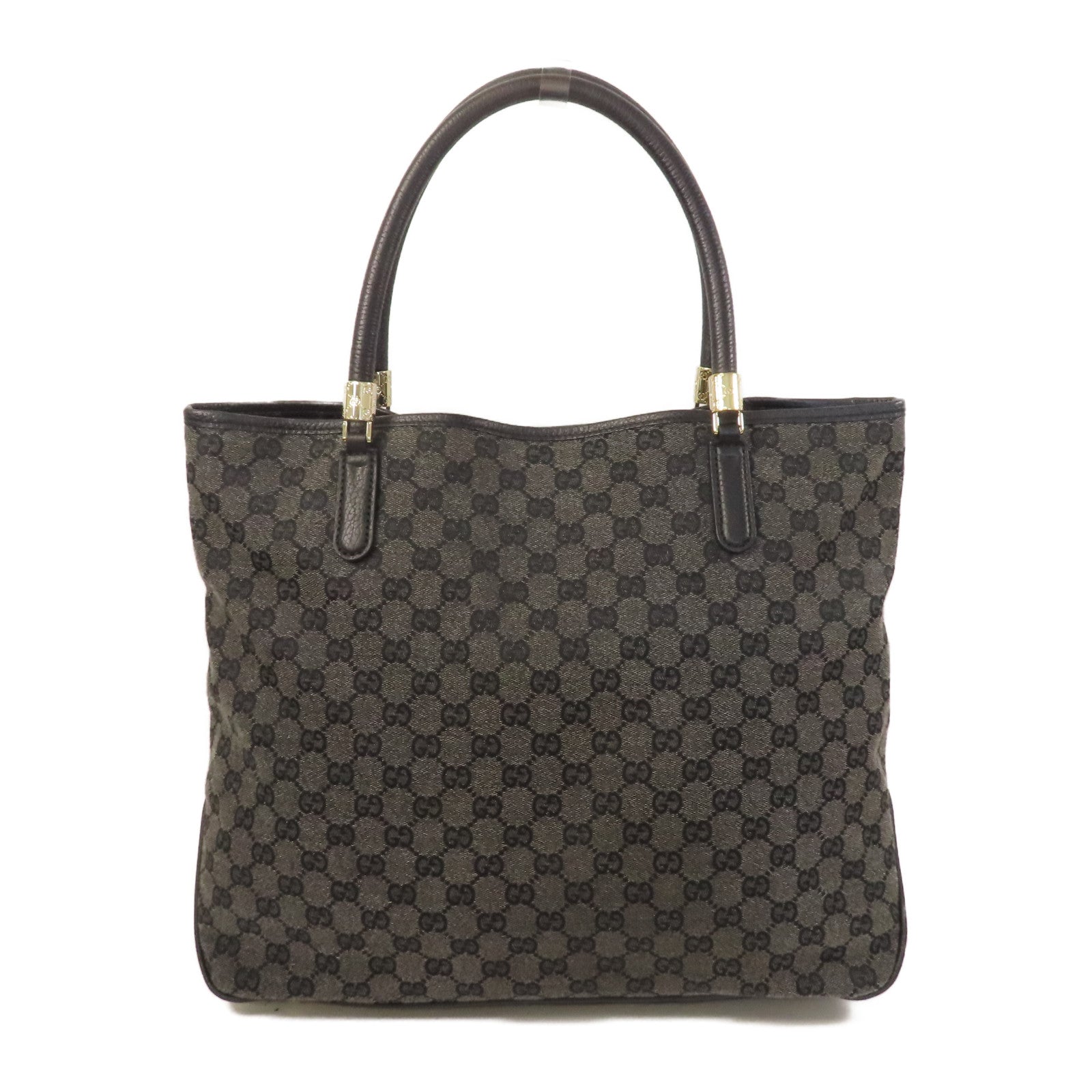 GUCCI 帆布Hand Bag銀扣手挽袋黑色