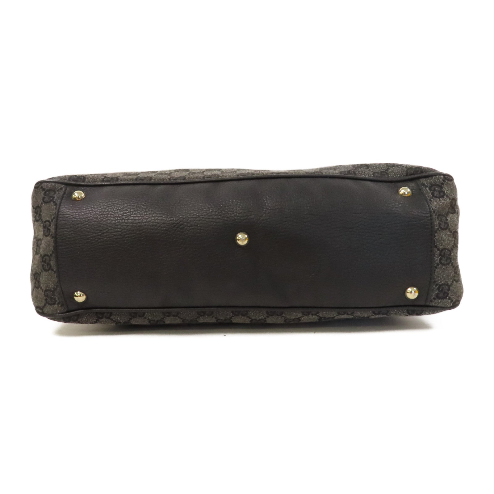 GUCCI 帆布Hand Bag銀扣手挽袋黑色
