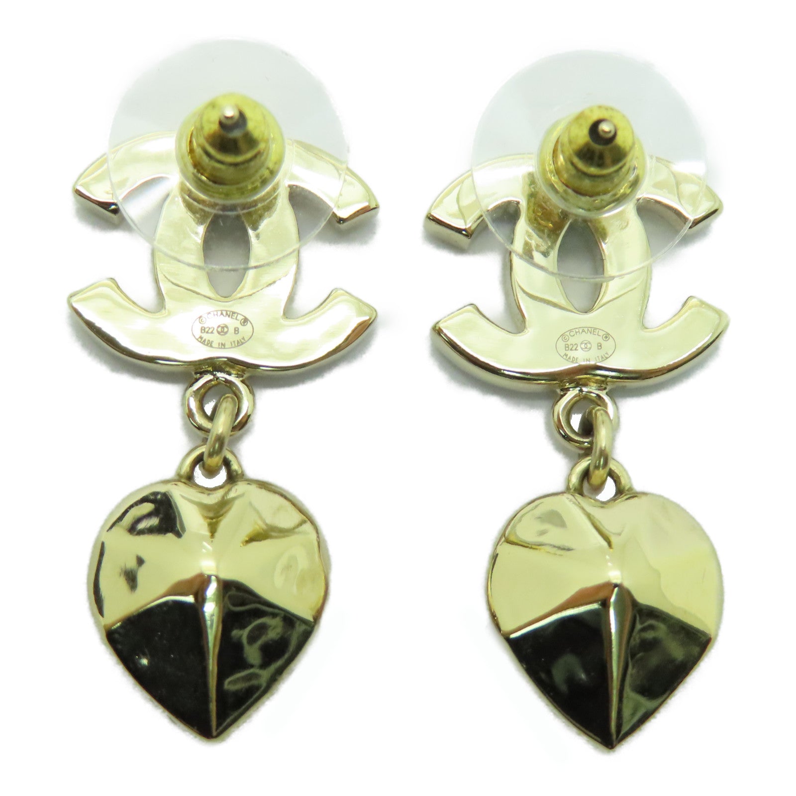 CHANEL 金屬Earrings耳環金色/粉紅色