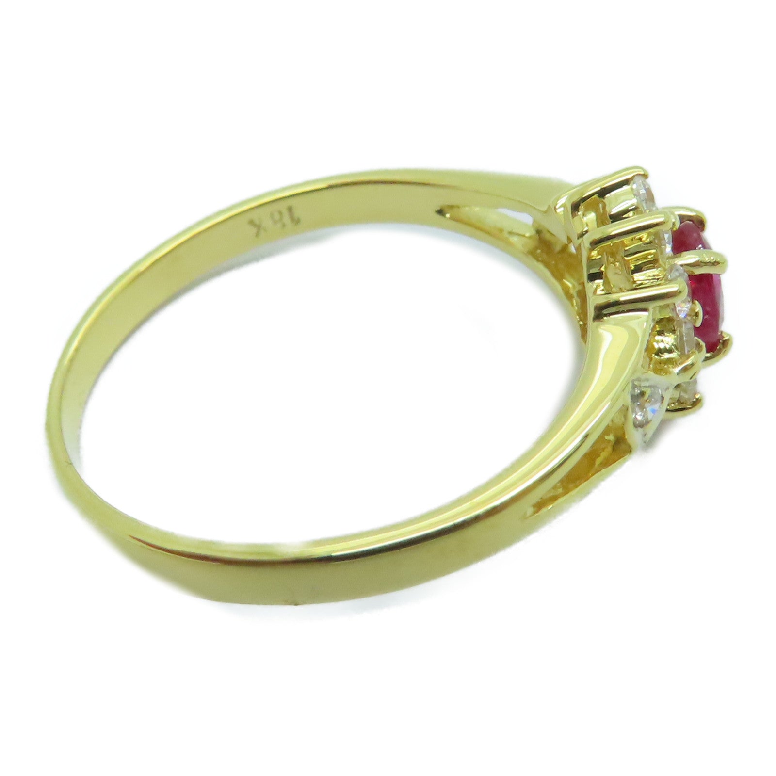 JEWELRY 【激減優惠】18K黃金Ruby Ring紅寶石戒指US#7.0
