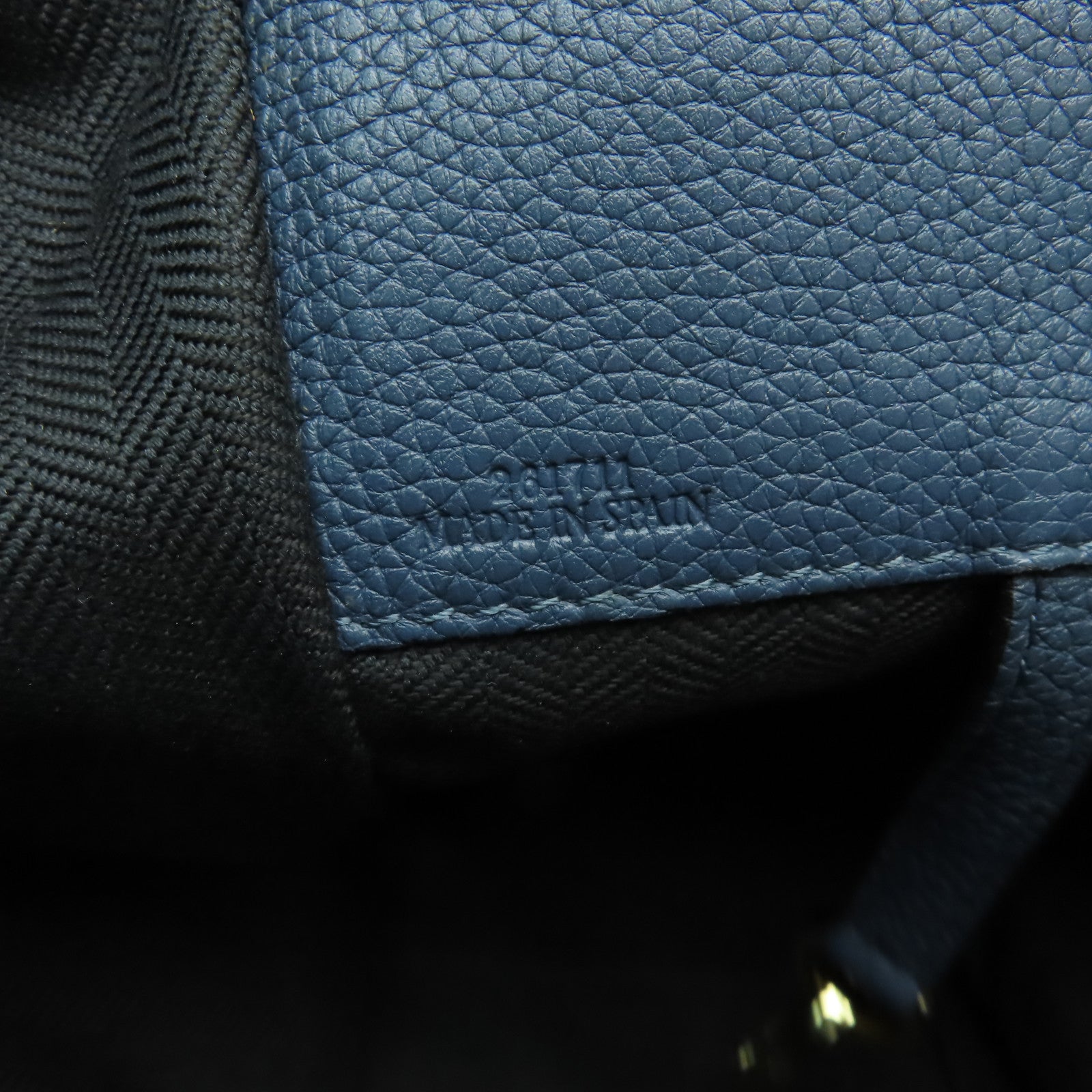 LOEWE 牛皮皮革Hammock Bag金扣手挽肩背兩用袋藍色