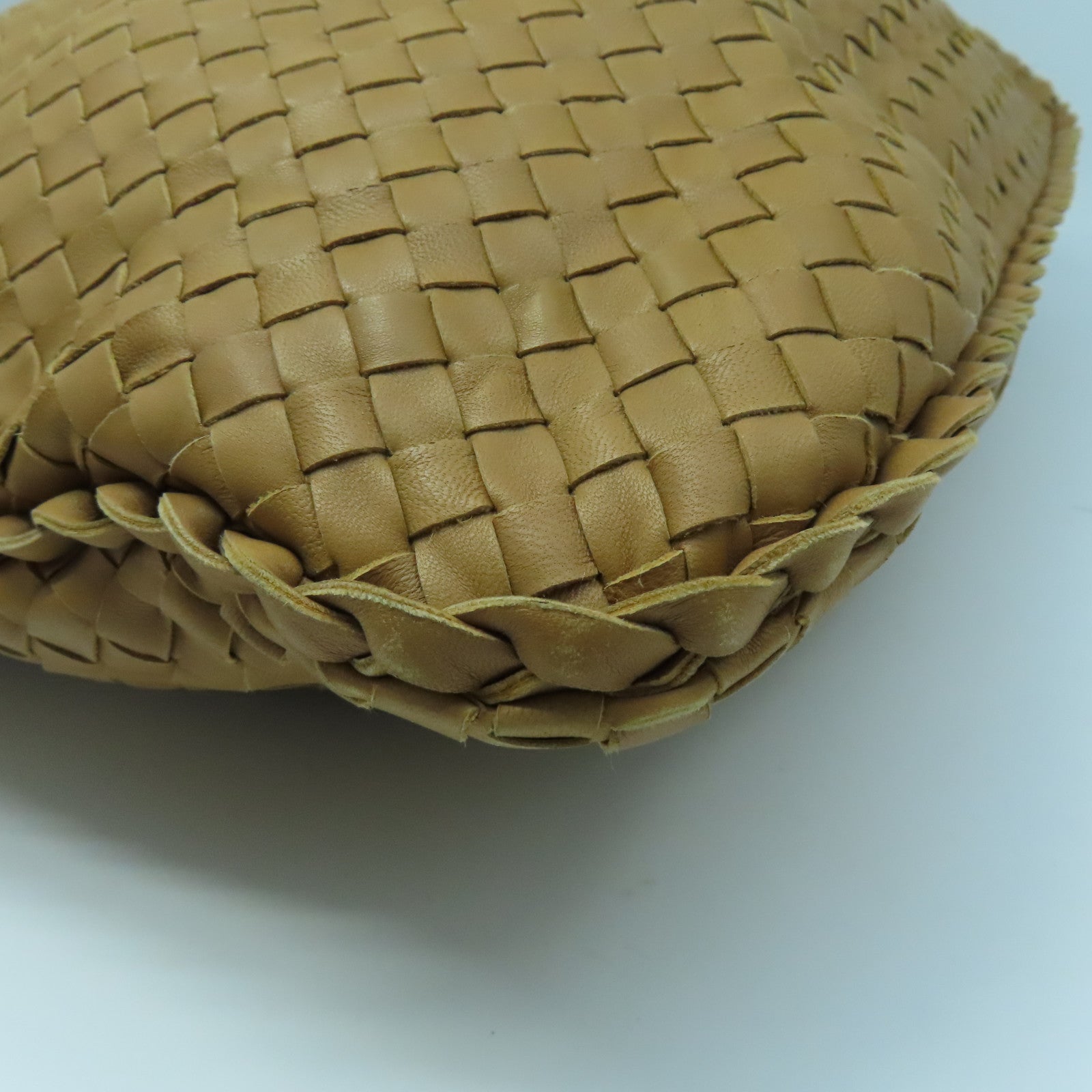 BOTTEGA VENETA 織紋皮革Shoulder Bag金扣肩背袋啡色