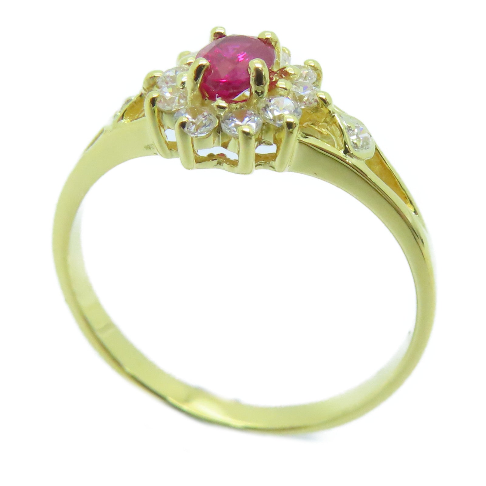 JEWELRY 【激減優惠】18K黃金Ruby Ring紅寶石戒指US#7.0