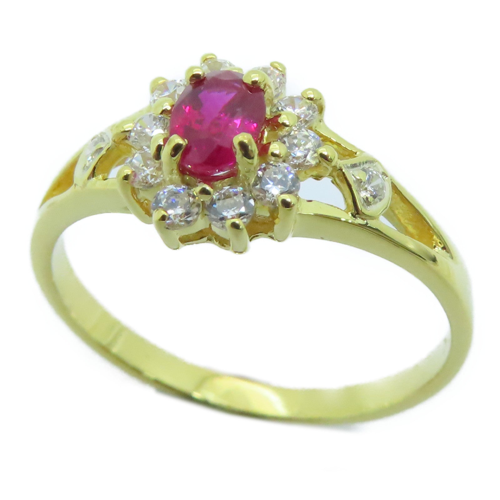 JEWELRY 【激減優惠】18K黃金Ruby Ring紅寶石戒指US#7.0