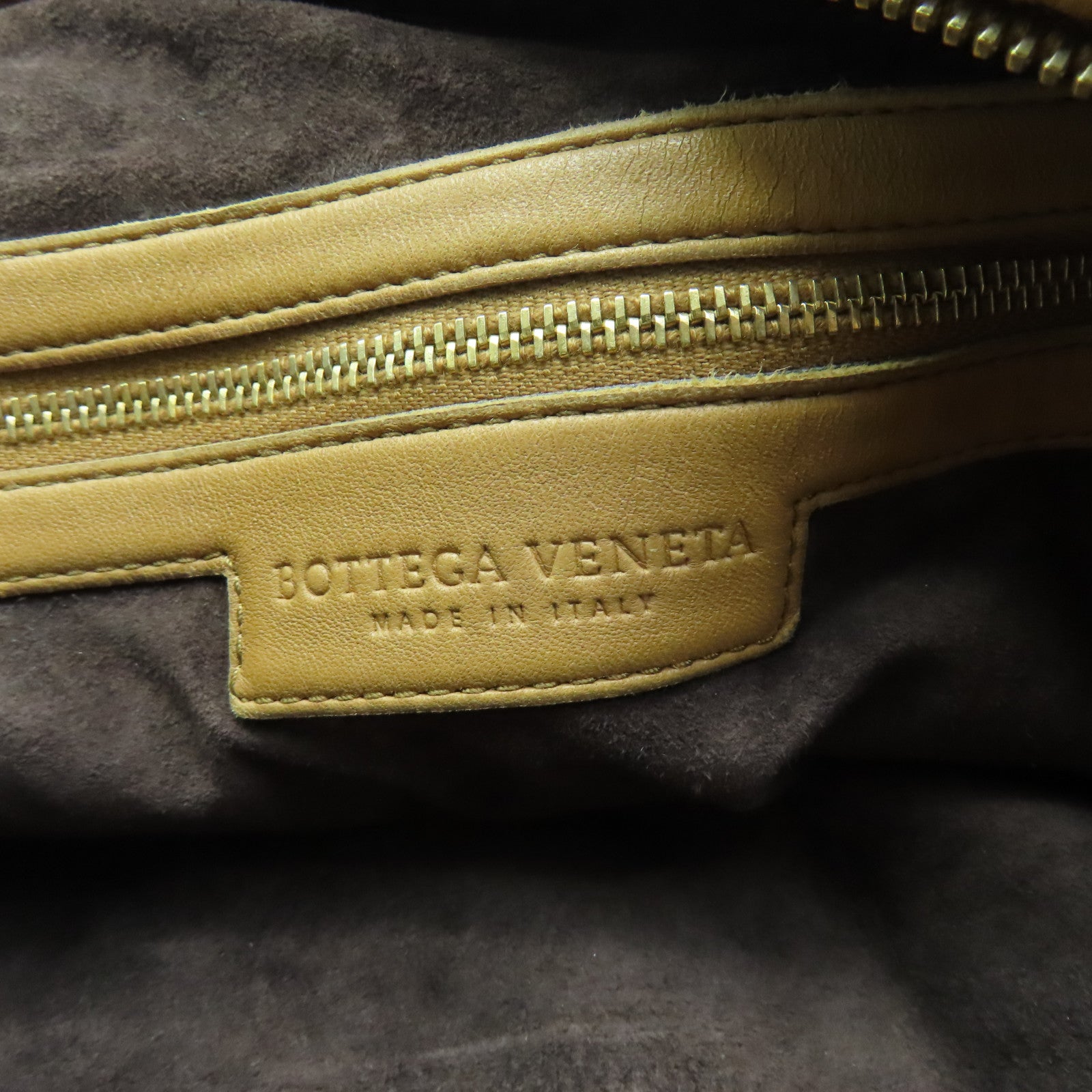 BOTTEGA VENETA 織紋皮革Shoulder Bag金扣肩背袋啡色