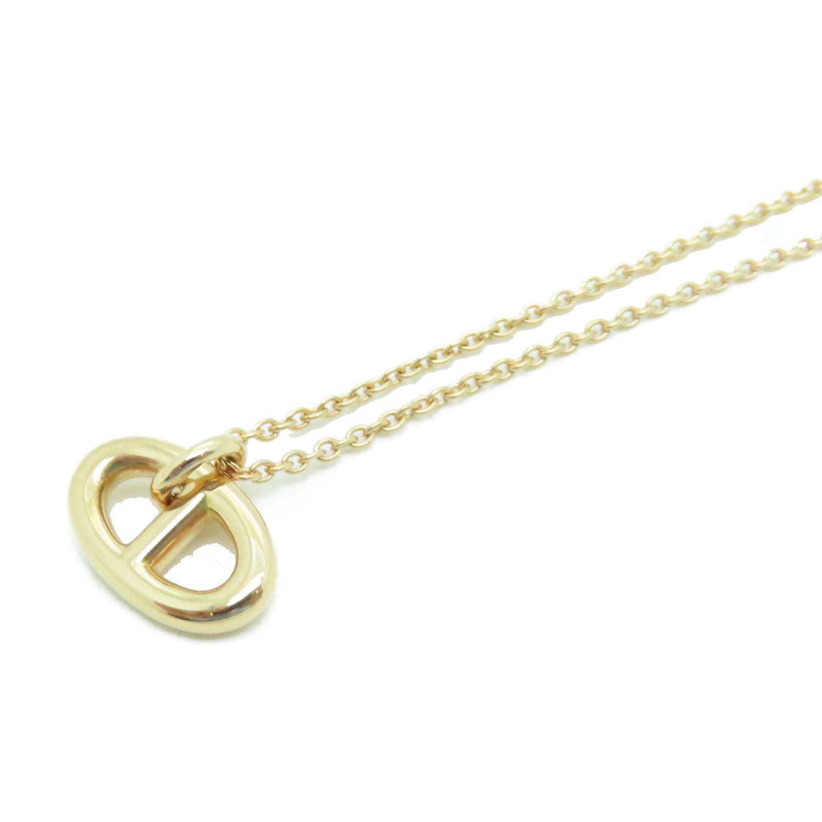 HERMES 18K玫瑰金Necklace 5.3g項鍊