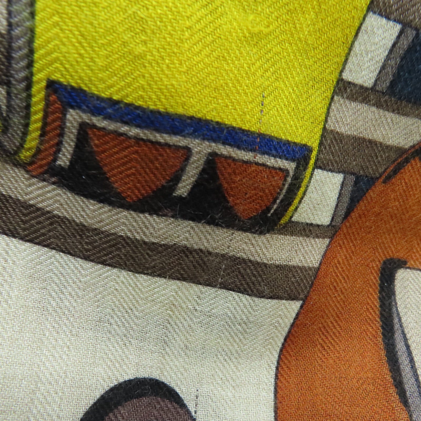 HERMES Cashmere Silk Scarf 140x140 Multicolor