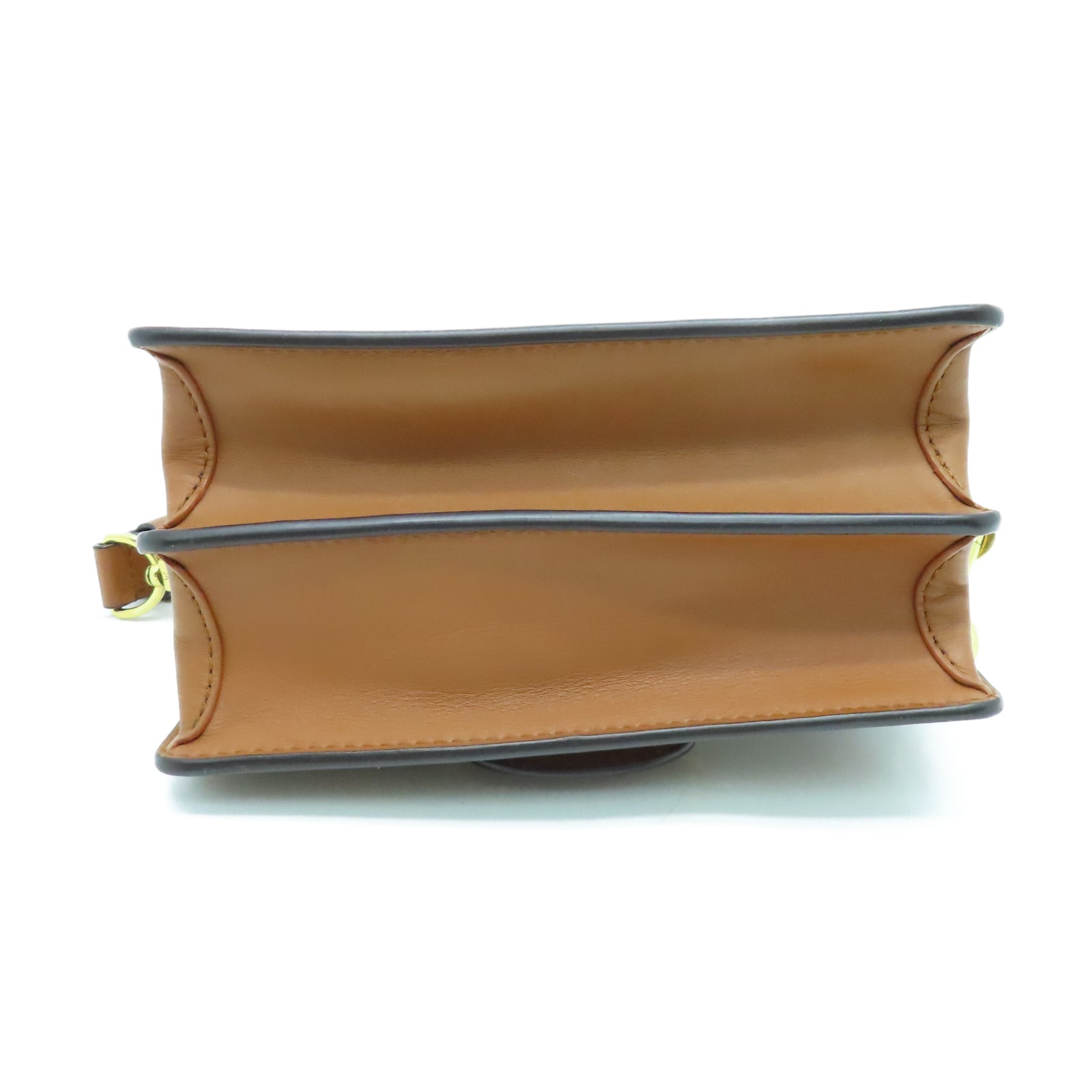 LOUIS VUITTON Monogram Mini Dauphine金扣肩背袋棕色