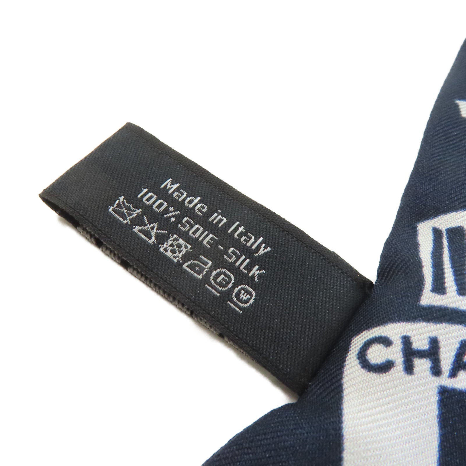 CHANEL 絲質Slim Scarf絲巾寶藍色/白色/粉紅色