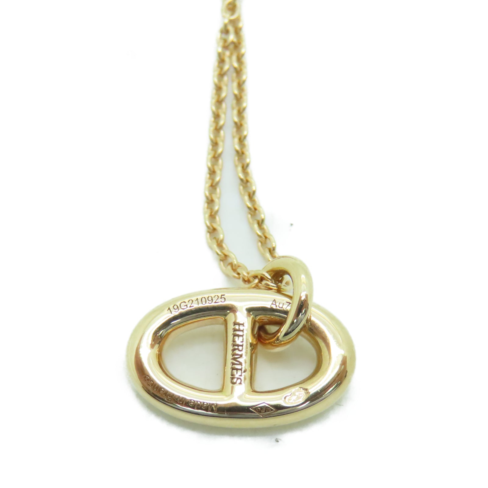 HERMES 18K玫瑰金Necklace 5.3g項鍊