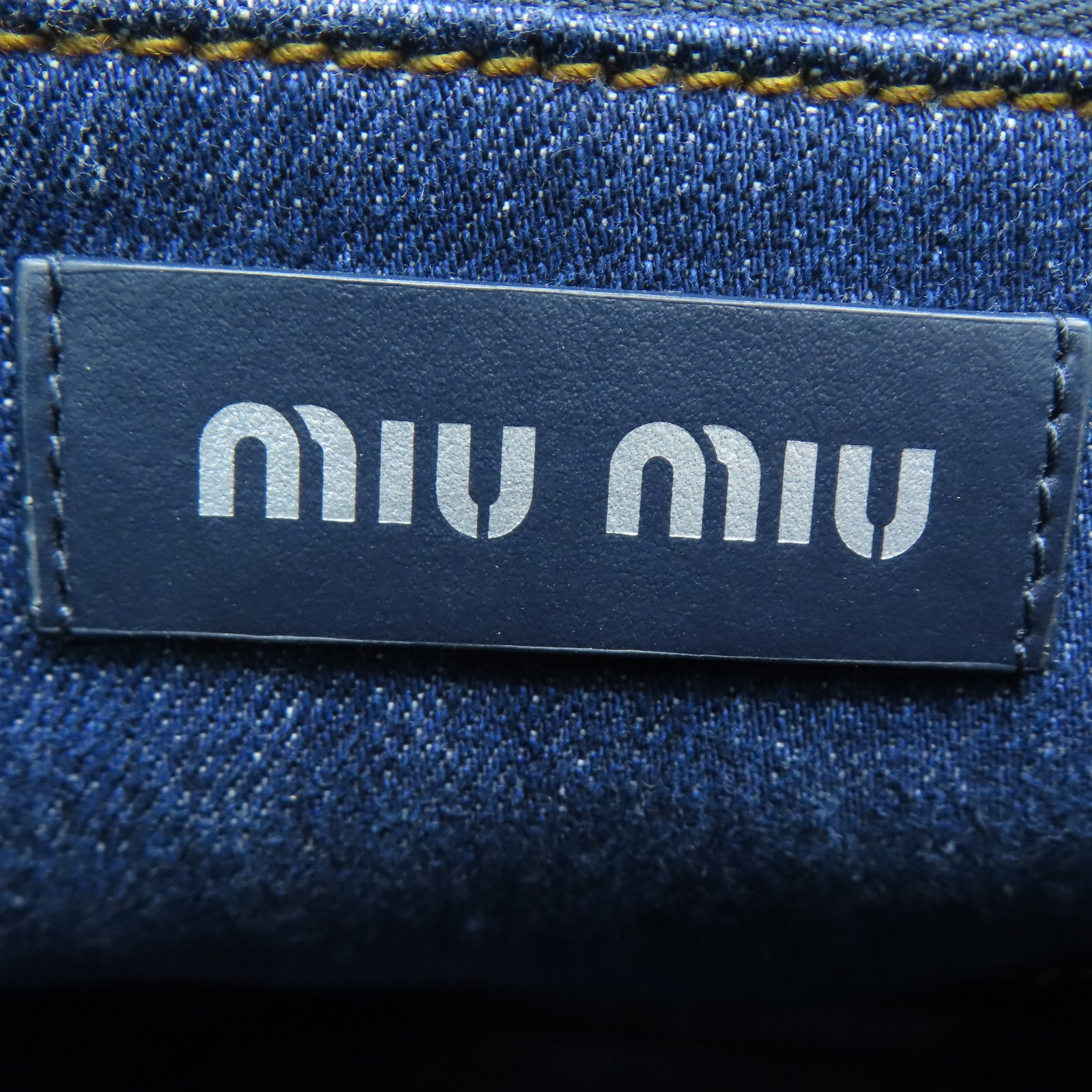 Miu Miu Canvas 2 Way Shoulder Silver Buckle Handle Shoulder Backpack Blue