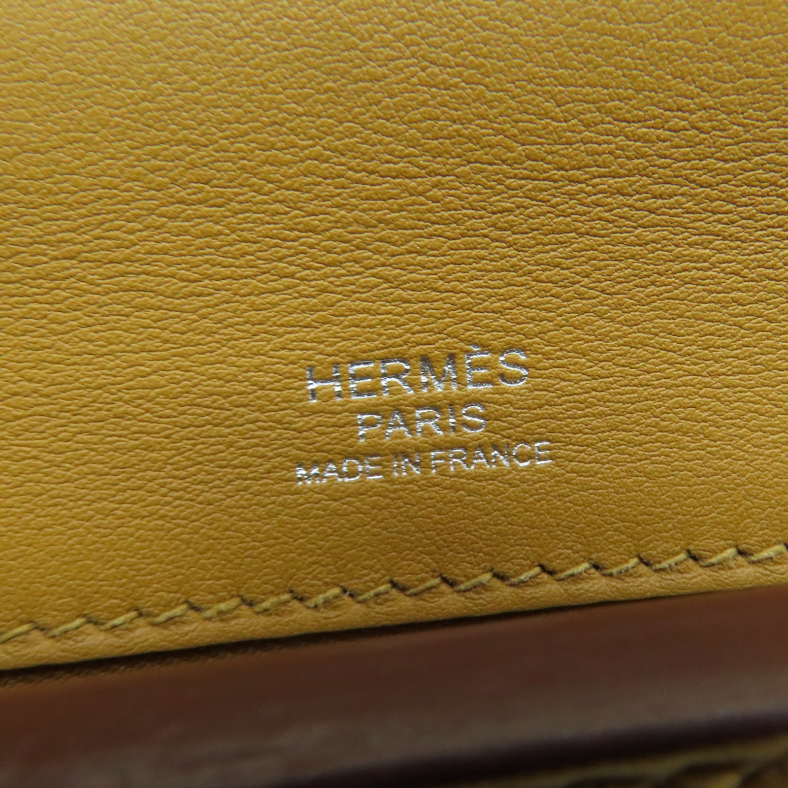 HERMES 皮革24/24 29cm银扣手挽肩背两用袋Sesame/芥末色
