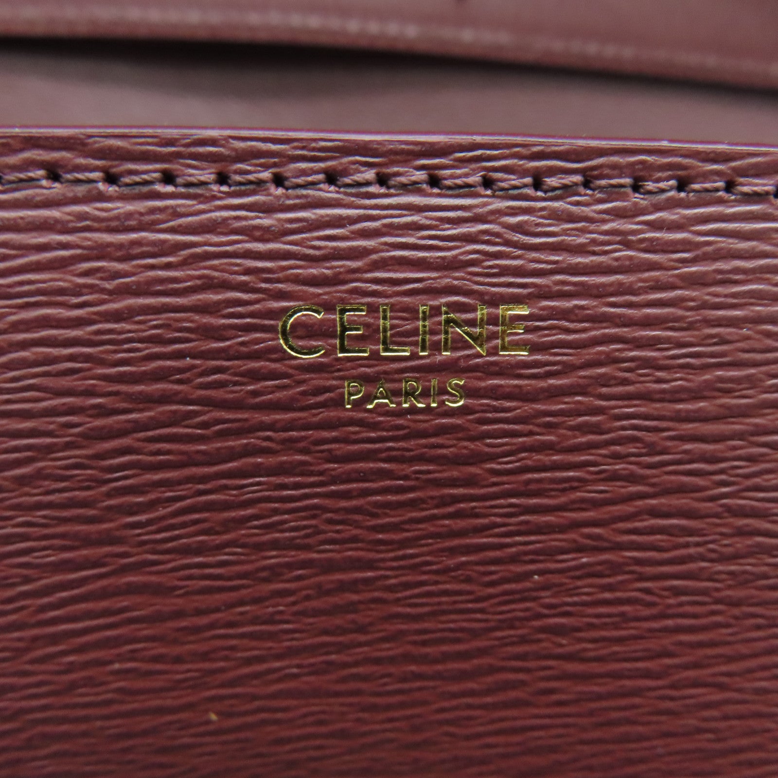 CELINE 【激减优惠】牛皮皮革Classic Box金扣肩背袋啡色