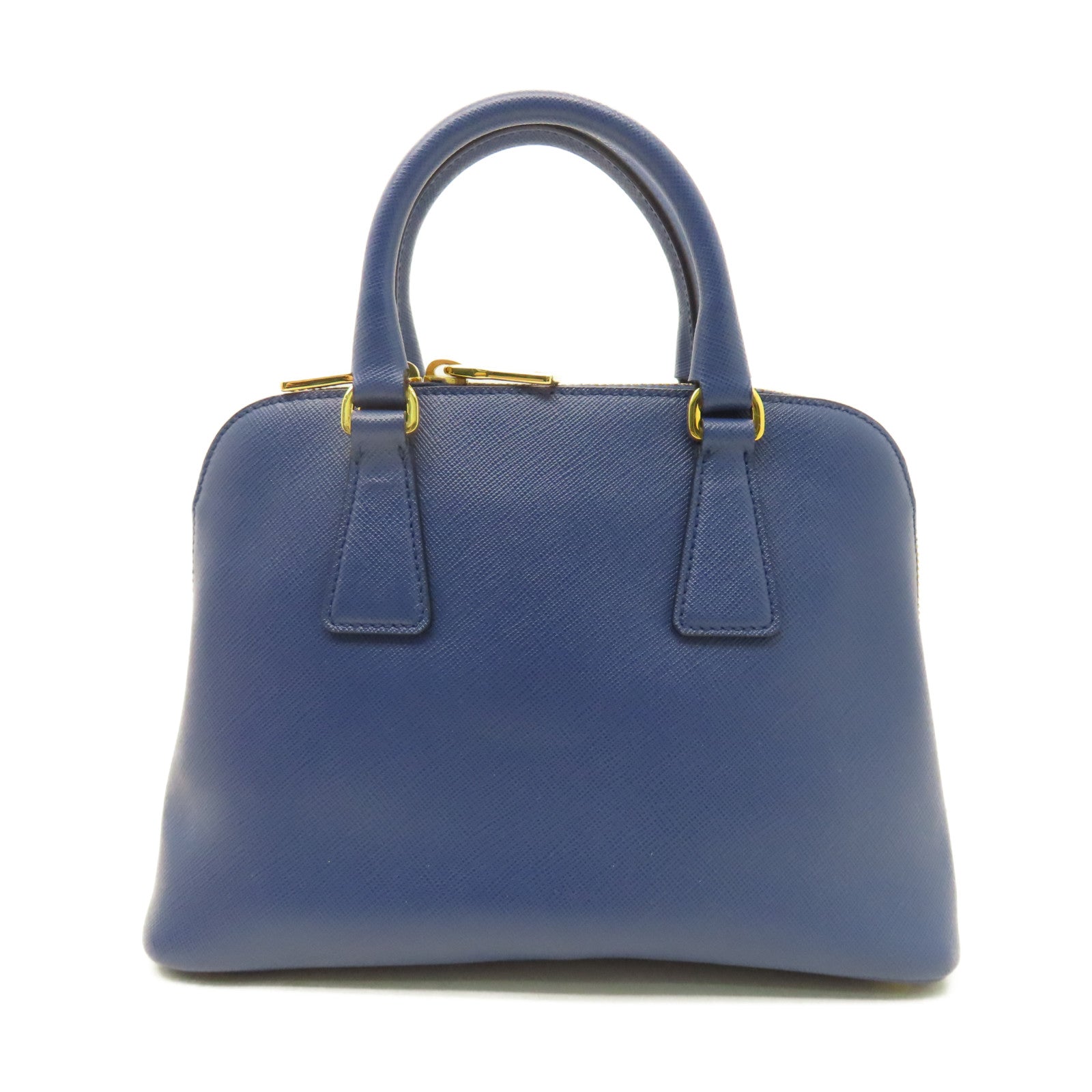 PRADA 牛皮皮革2 Way Shoulder Bag金扣手挽肩背兩用袋藍色