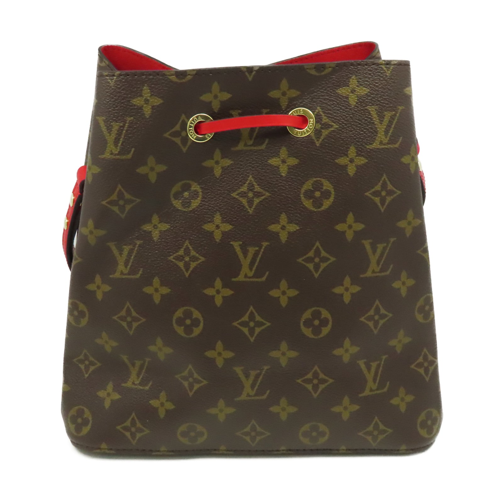 LOUIS VUITTON Monogram Neo Noe MM Shoulder Bag肩背袋啡色/紅色