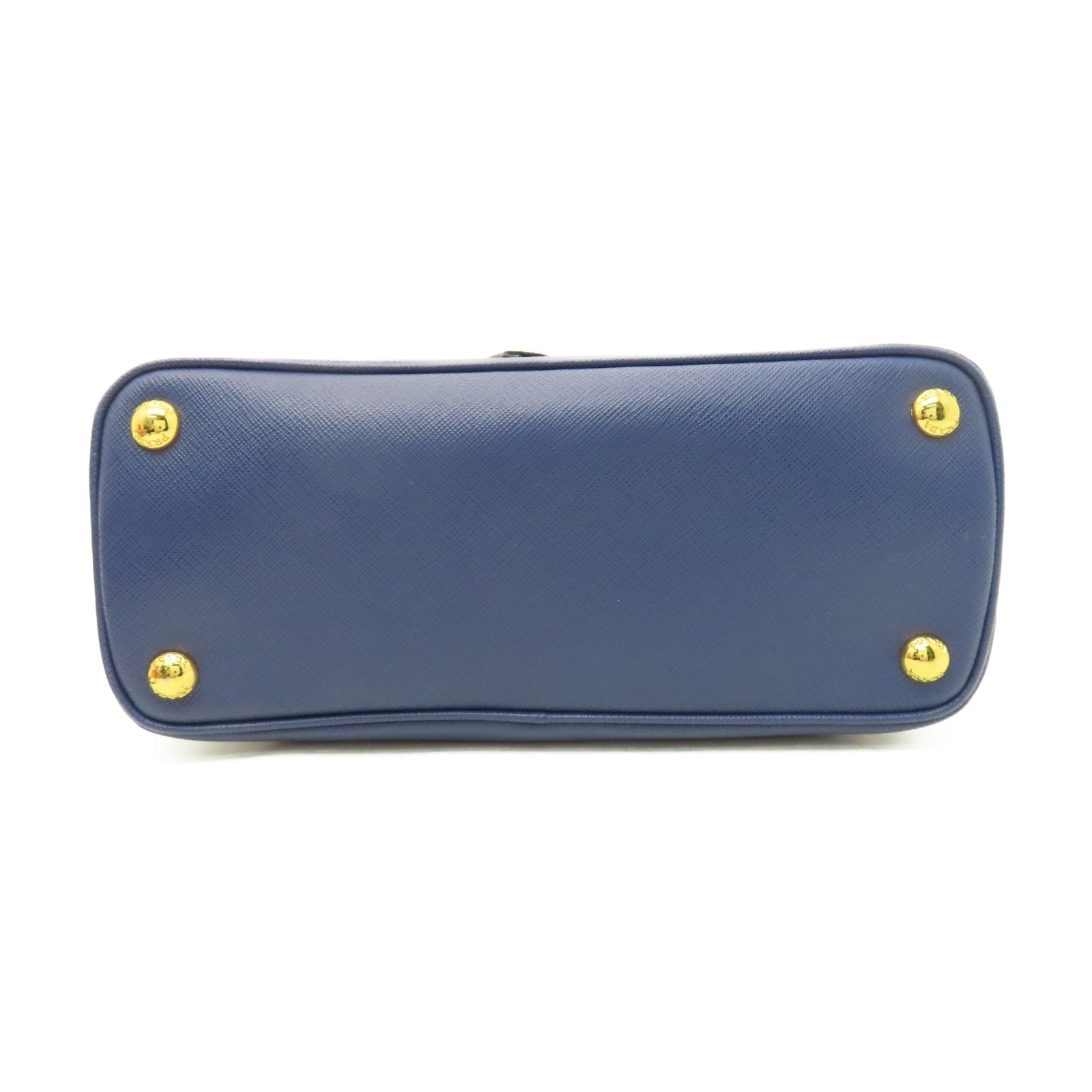 PRADA 牛皮皮革2 Way Shoulder Bag金扣手挽肩背兩用袋藍色