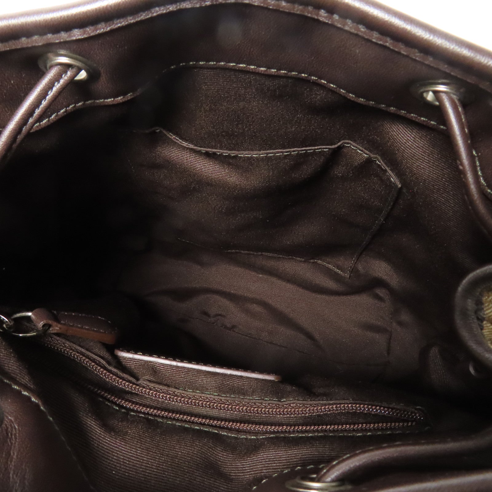 COACH 帆布Backpack銀扣背包啡色