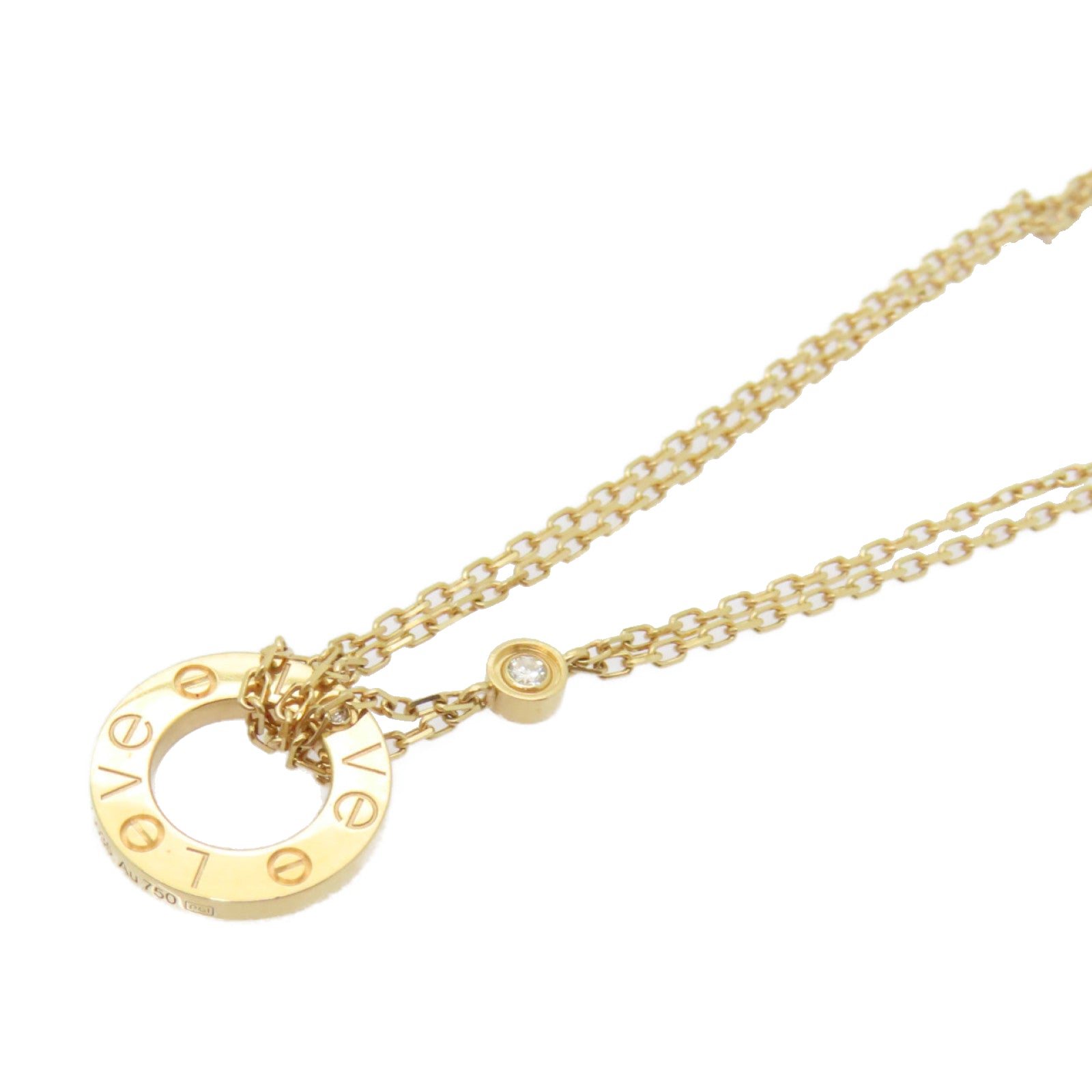 CARTIER 18K玫瑰金Love Necklace項鍊