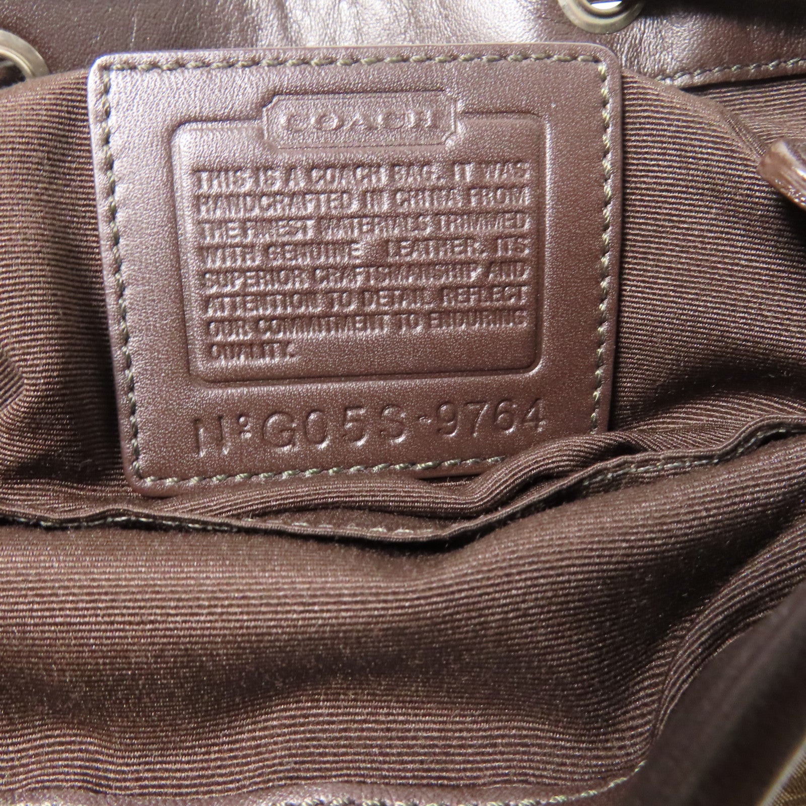 COACH 帆布Backpack銀扣背包啡色