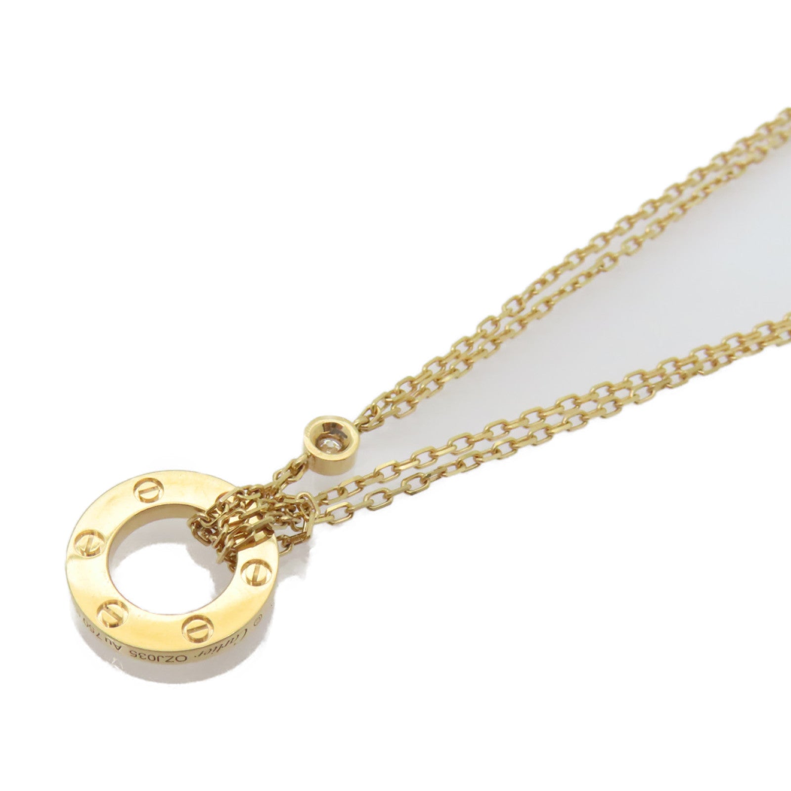 CARTIER 18K玫瑰金Love Necklace項鍊