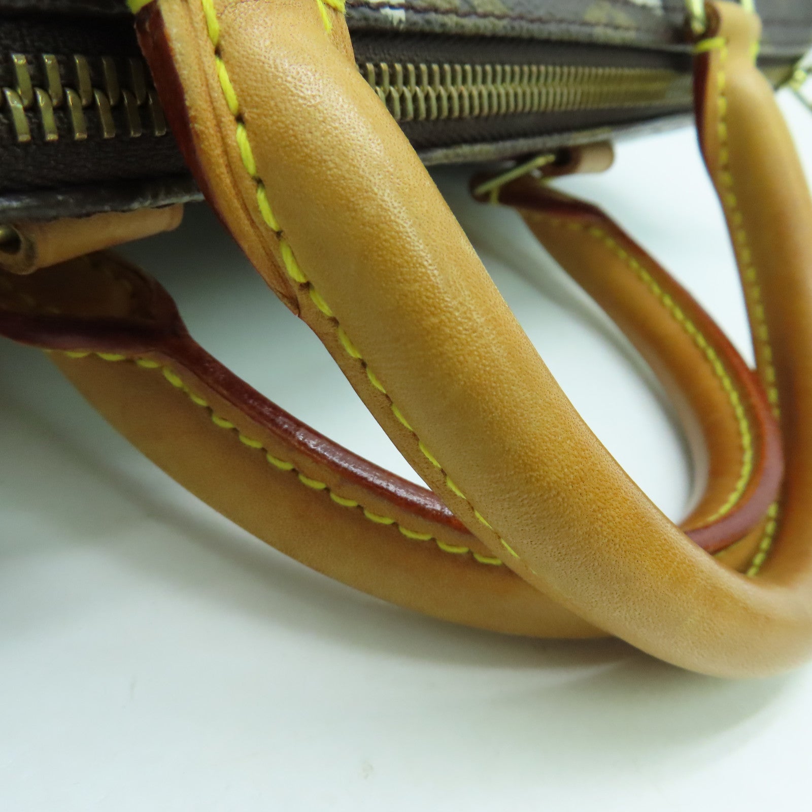 LOUIS VUITTON Monogram Graffiti Speedy 30金扣手挽袋啡色/白色