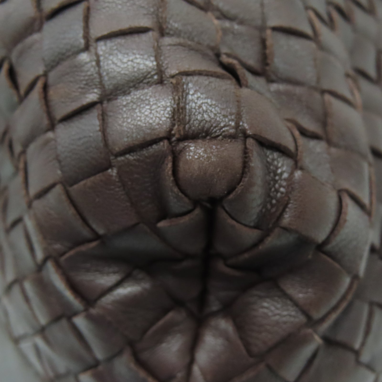 BOTTEGA VENETA 牛皮皮革Shoulder Bag金扣手挽肩背兩用袋棕色