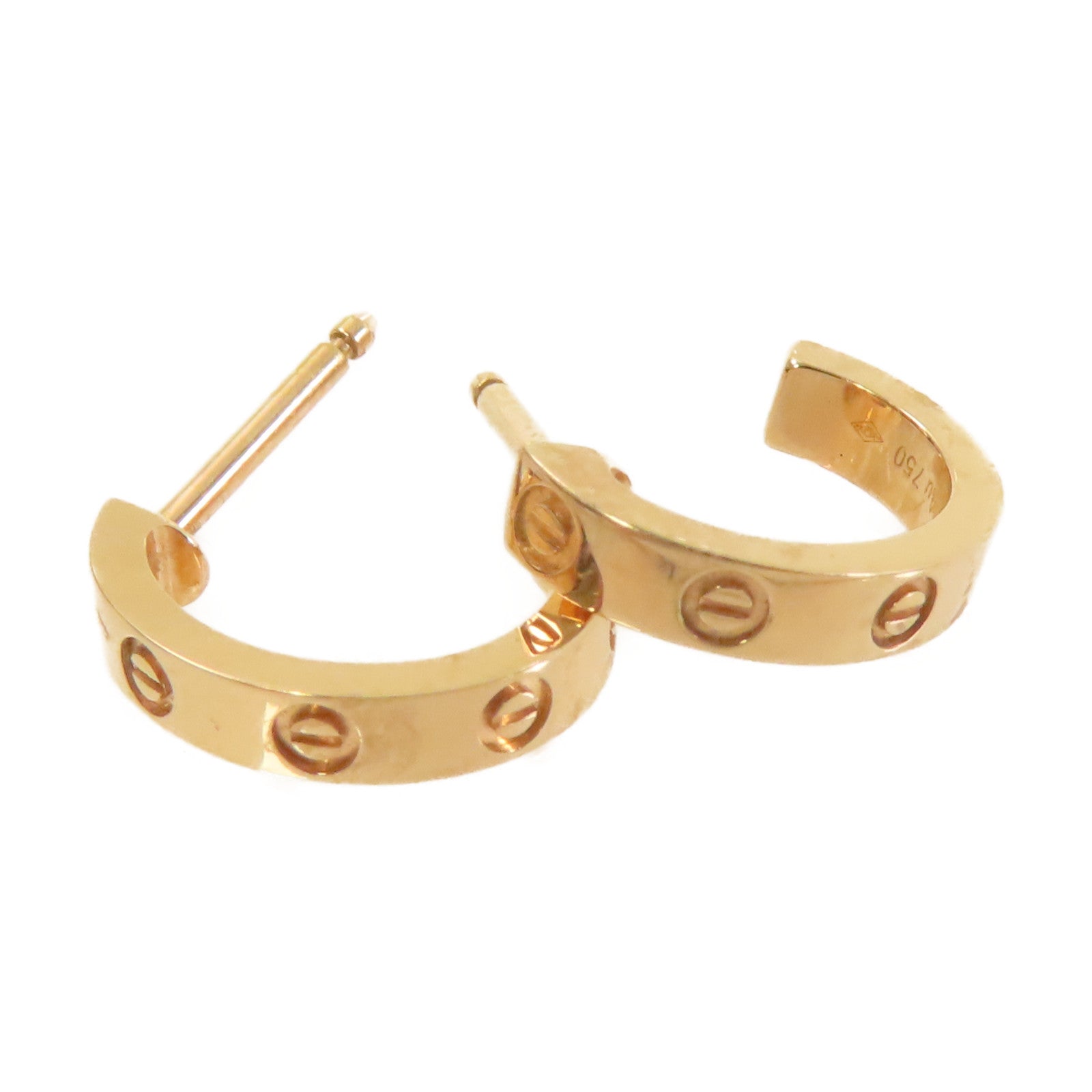 CARTIER 18K玫瑰金Mini Love Earrings耳環