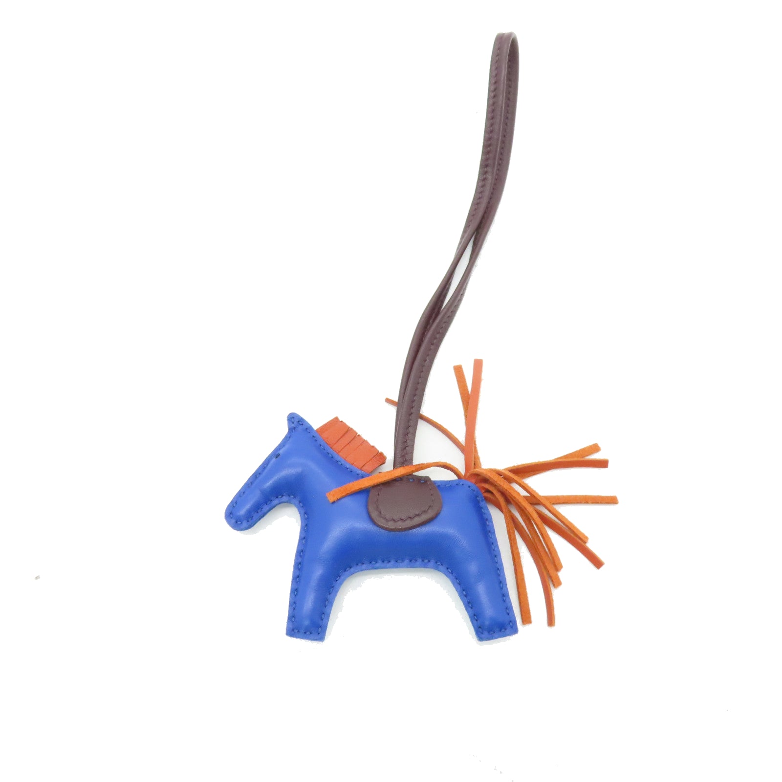 HERMES Veau Swift Leather Rodeo PM Charm Blue