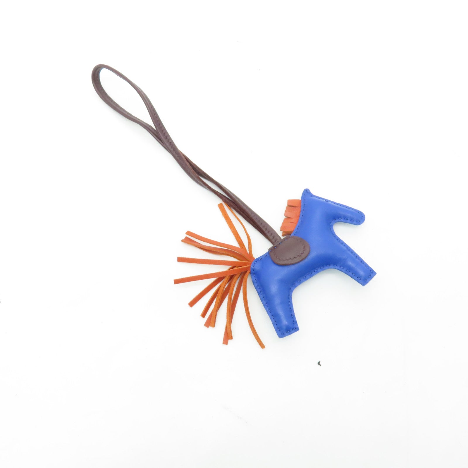 HERMES Veau Swift Leather Rodeo PM Charm Blue