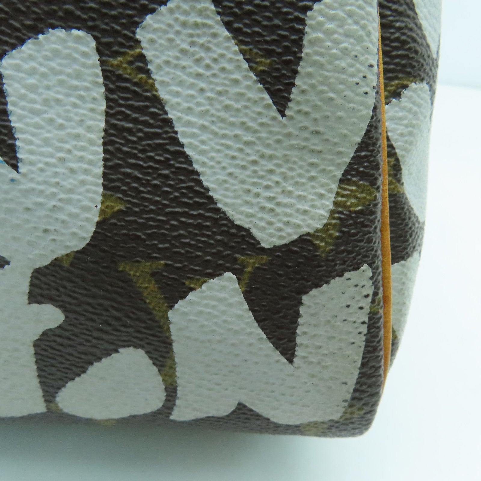LOUIS VUITTON Monogram Graffiti Speedy 30金扣手挽袋啡色/白色