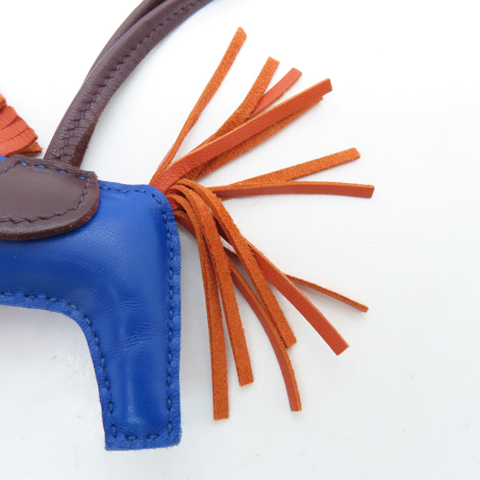 HERMES Veau Swift Leather Rodeo PM Charm Blue