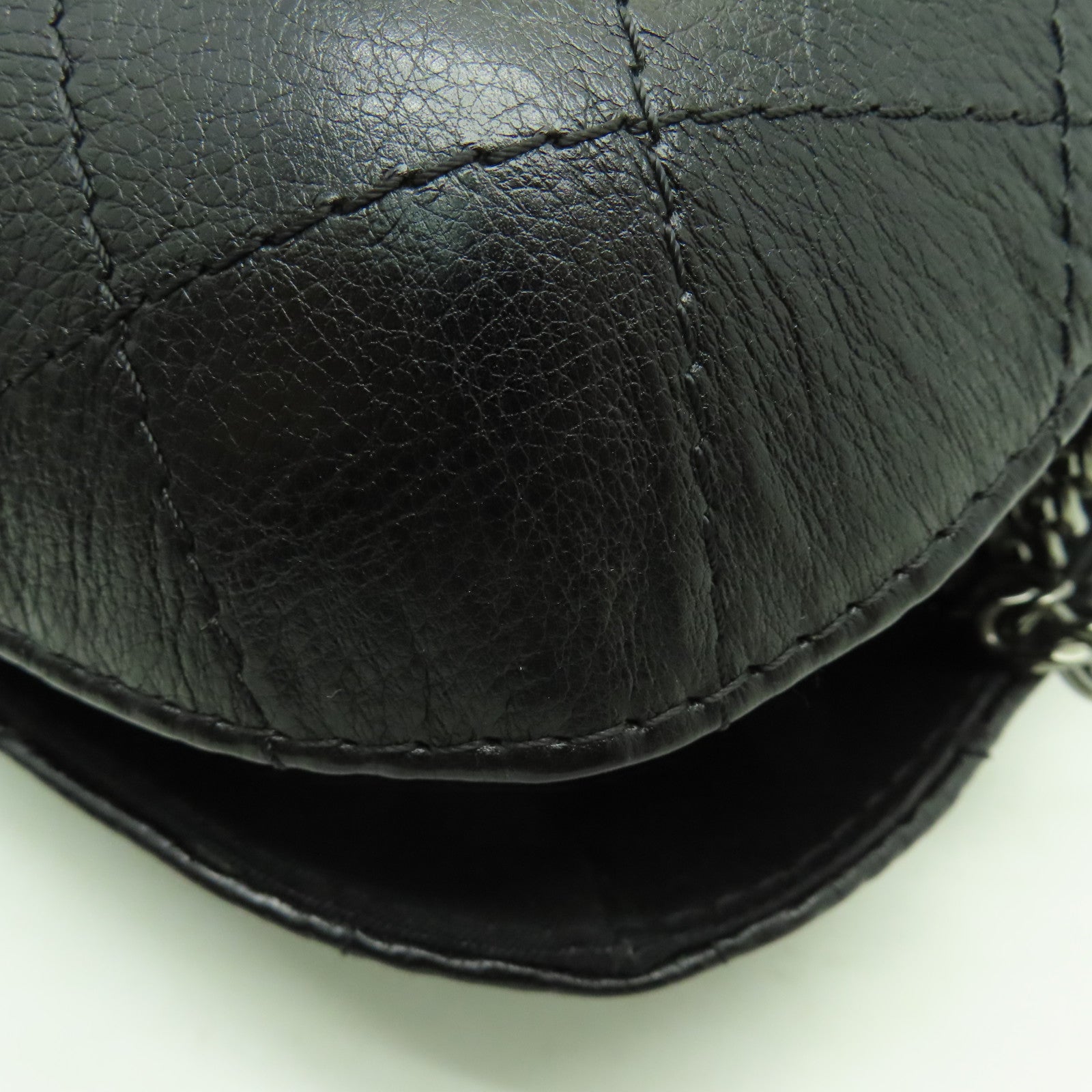 CHANEL 【激減優惠】菱格牛皮皮革Shoulder Bag金扣鏈帶肩背袋黑色