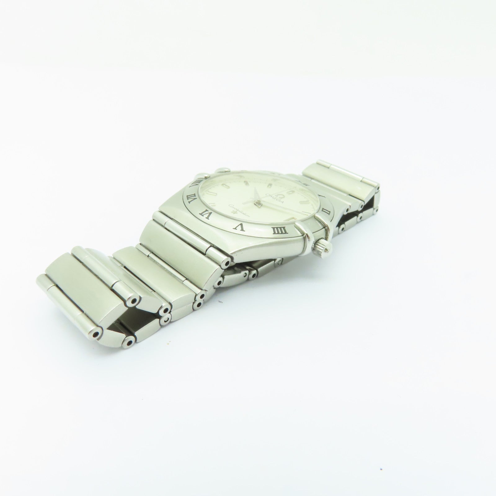 OMEGA Constellation不鏽鋼手錶石英機芯白色