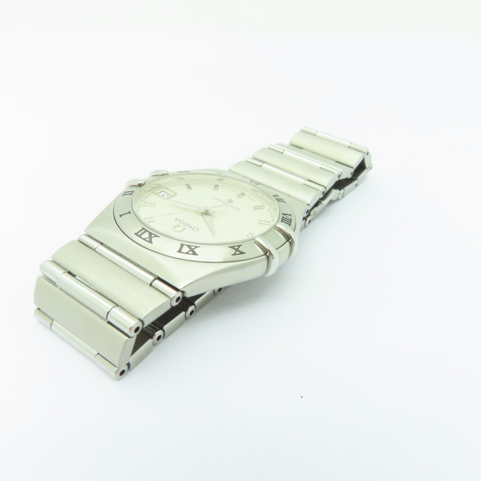 OMEGA Constellation不鏽鋼手錶石英機芯白色