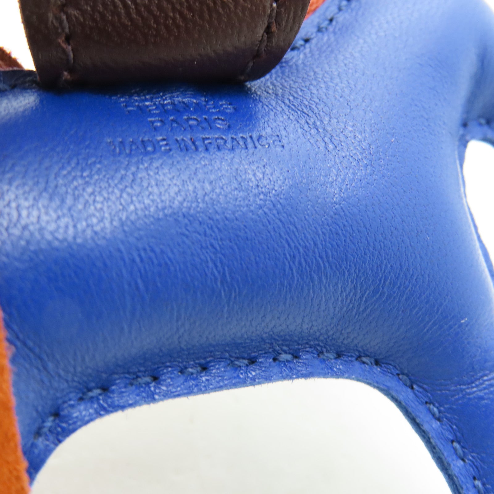 HERMES Veau Swift Leather Rodeo PM Charm Blue
