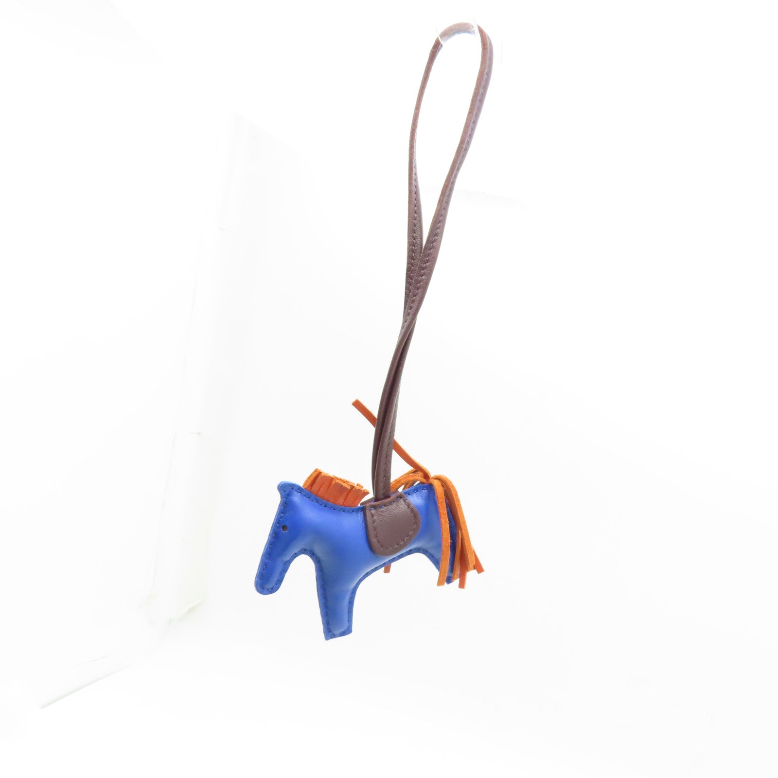 HERMES Veau Swift Leather Rodeo PM Charm Blue