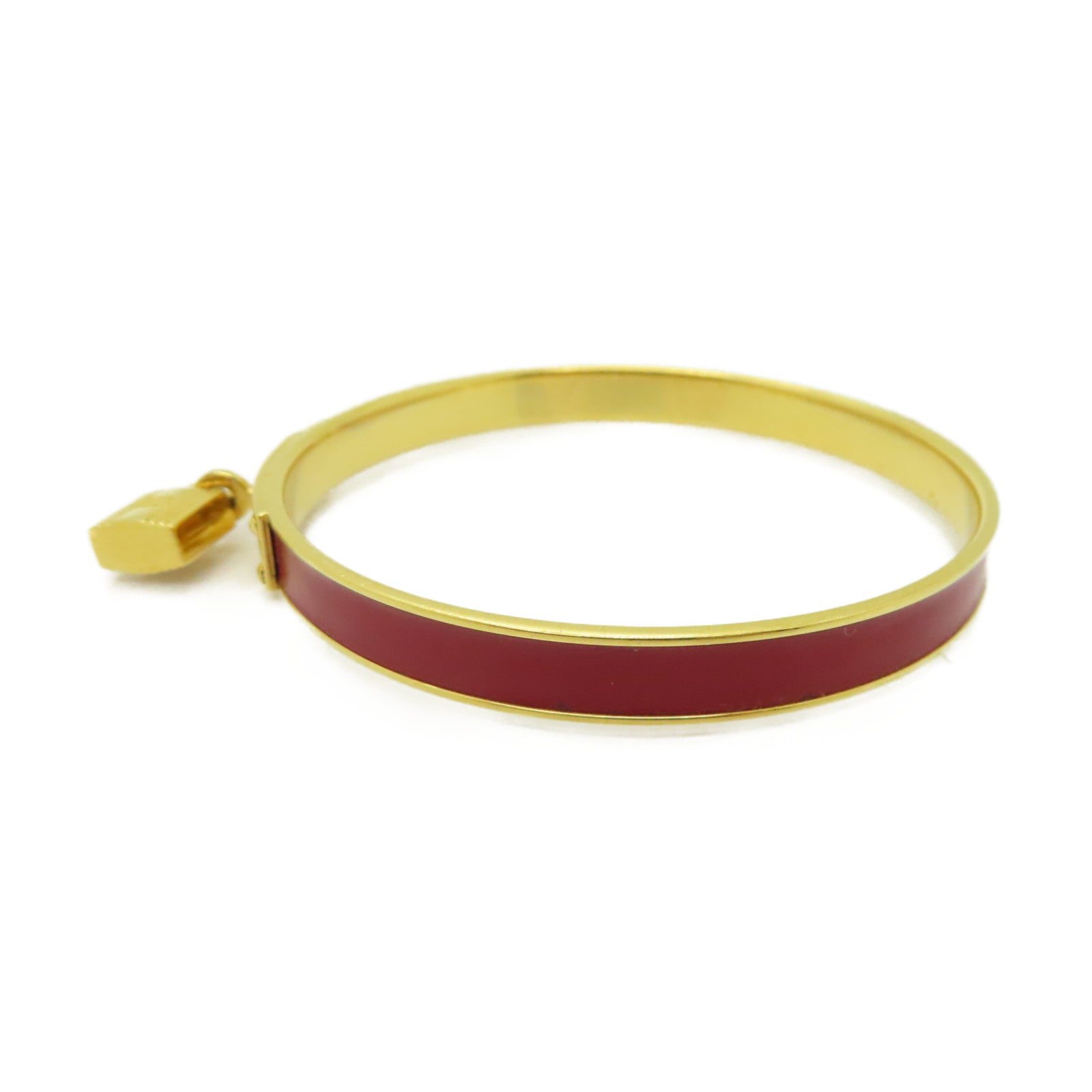 HERMES 金屬Vintage Bangle手鐲紅色/金色