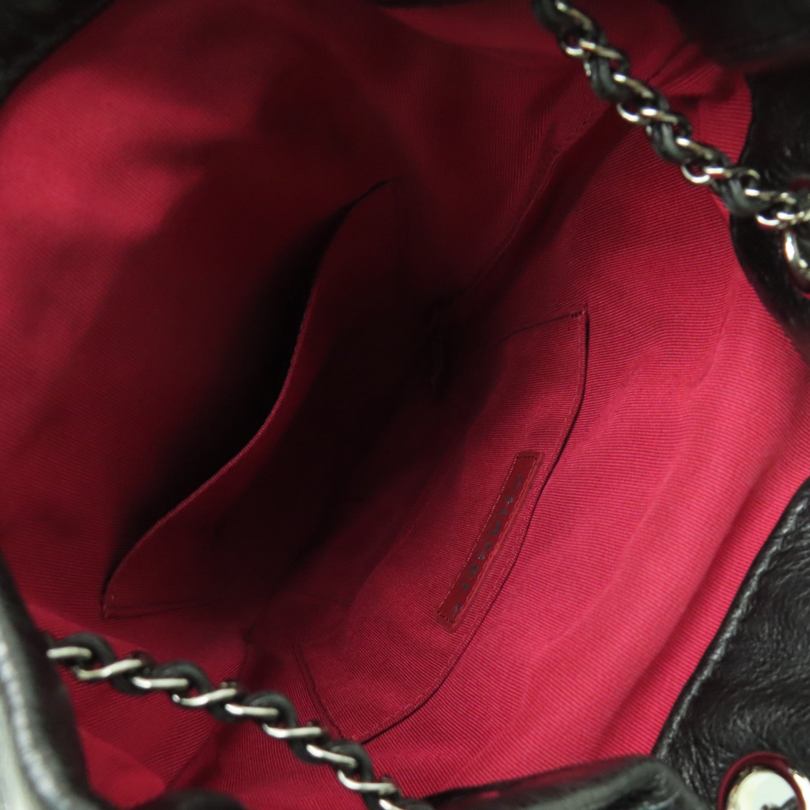 CHANEL 【激減優惠】菱格牛皮皮革Shoulder Bag金扣鏈帶肩背袋黑色